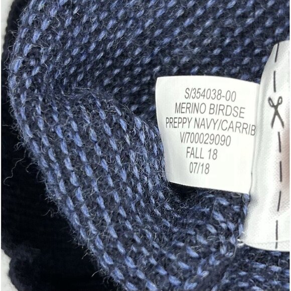 BANANA REPUBLIC Sweater Mens Large Blue 100% Merino Wool Italian Yarn By Baruffa - Picture 6 of 11